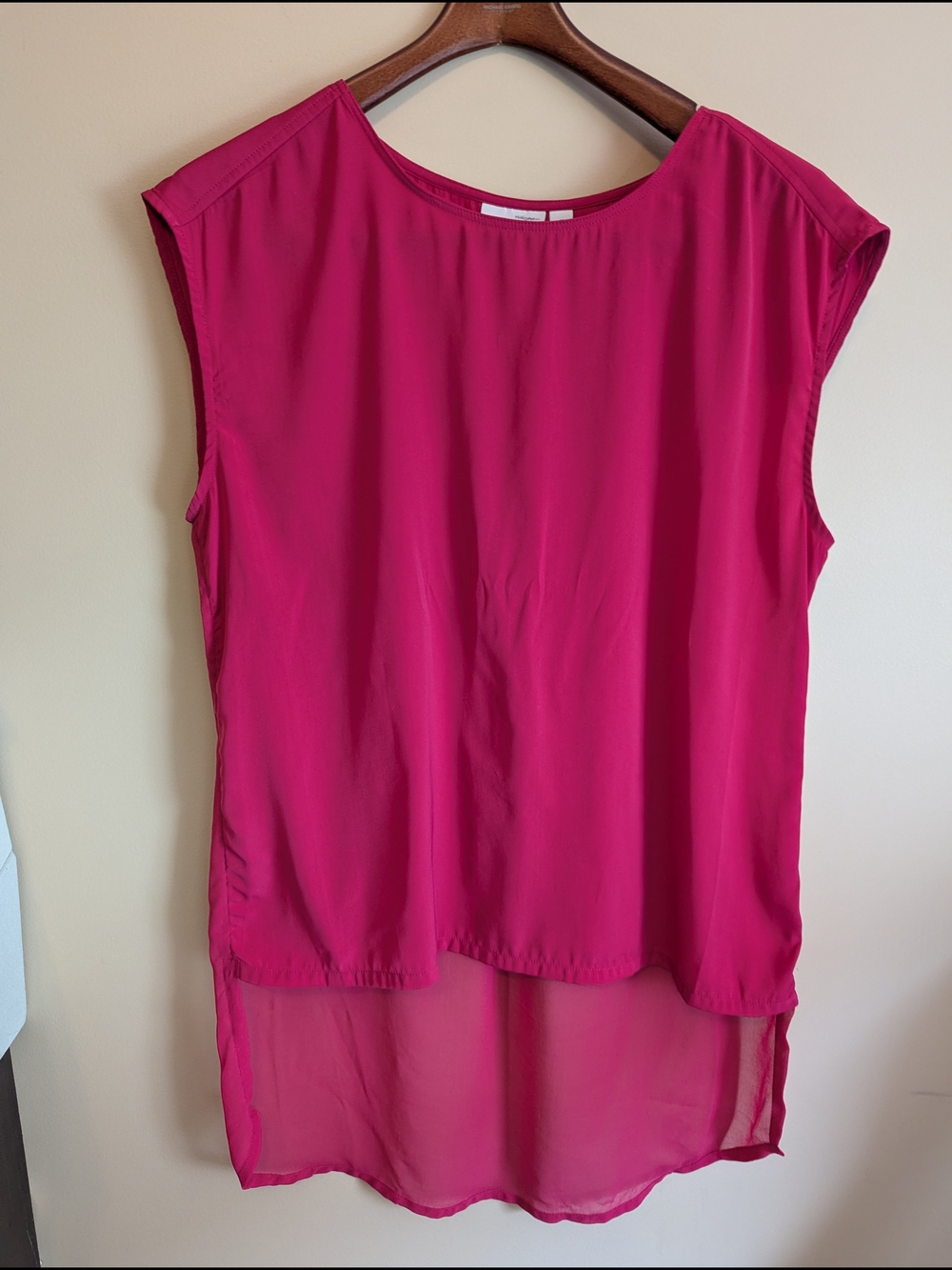 Halogen Fuchsia Sleeveless High-Low Tunic